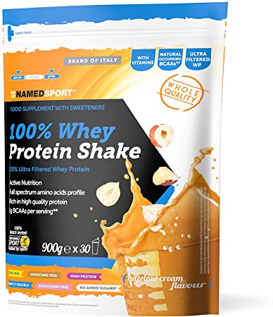 100% WHEY PROTEIN SHAKE HAZELNUT CREAM 900 G - farmasorriso.com