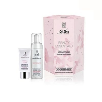 BEAUTY ESSENTIALS KIT NATALE 2021 DEFENCE HYDRA CREMA RICCA 50 ML + DEFENCE MOUSSE DETERGENTE 200 ML - farmasorriso.com