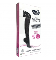 CALZA SAUBER SUPERCOPRENTE FANTASIA 40 BRITISH LUREX NERO 2 - farmasorriso.com