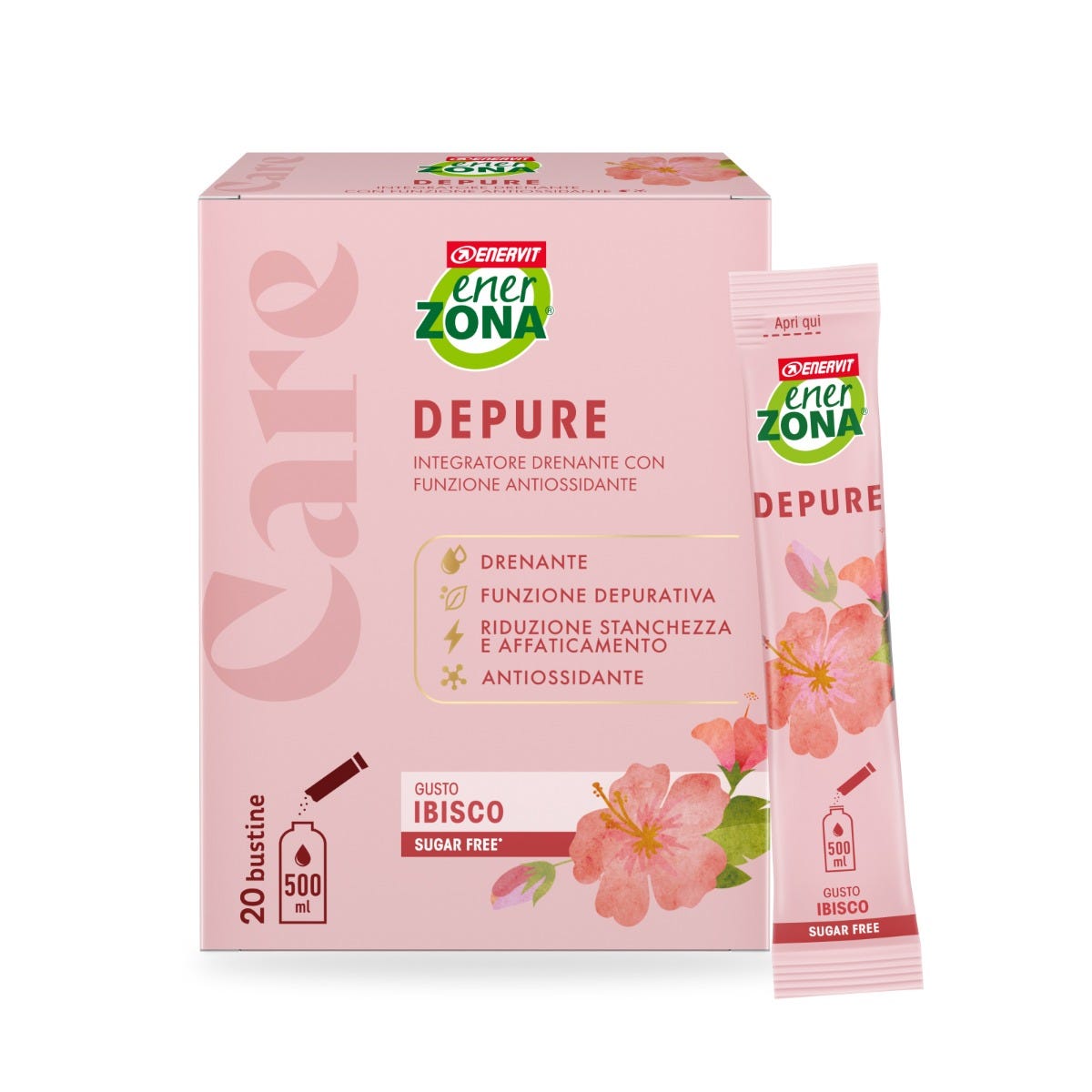 ENERZONA CARE DEPURE IBISCO 20 BUSTINE - farmasorriso.com