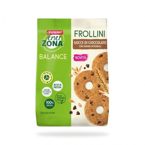 ENERZONA FROLLINI INTEGRALE GOCCE CIOCCOLATO 250 G - farmasorriso.com