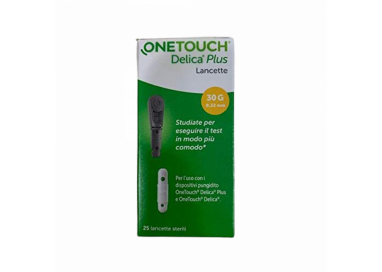 LANCETTE PUNGIDITO ONETOUCH DELICA PLUS 25 PEZZI - farmasorriso.com