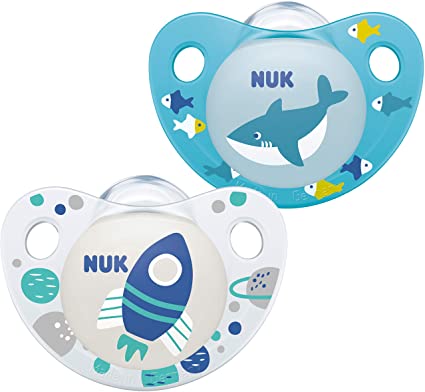 NUK SUCCHIETTO STAR DAY&NIGHT SILICONE 0-6M 2 PEZZI - farmasorriso.com