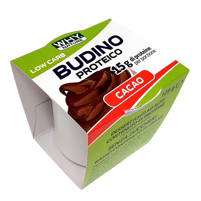 WHYNATURE BUDINO PROTEICO CACAO 125 G - farmasorriso.com