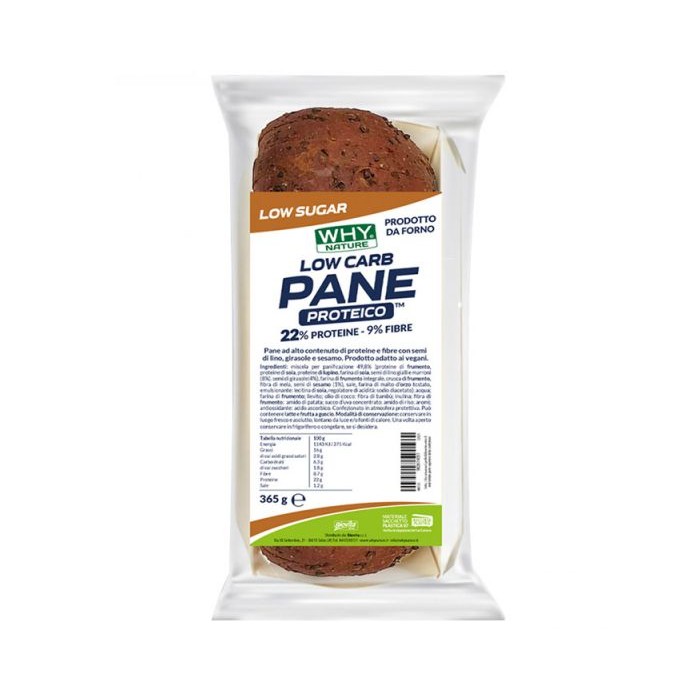 WHYNATURE LOW CARB PANE PROTEICO 365 G - farmasorriso.com