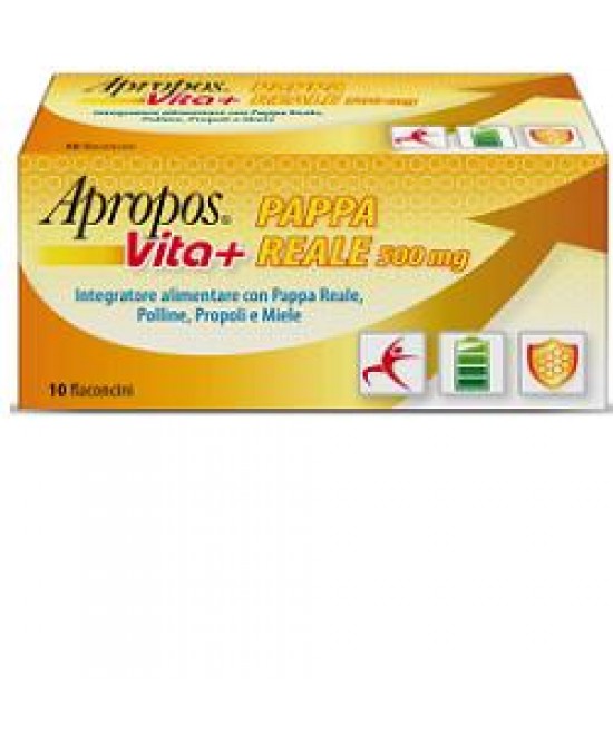 APROPOS VITA+ PAPPA REALE 500 MG 10 FLACONCINI 10 ML - farmasorriso.com