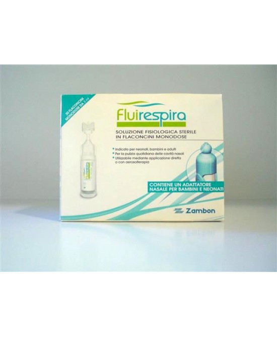 FLUIRESPIRA SOLUZIONE FISIOLOGICA STERILE 30 FLACONCINI MONODOSE DA 5ML - farmasorriso.com