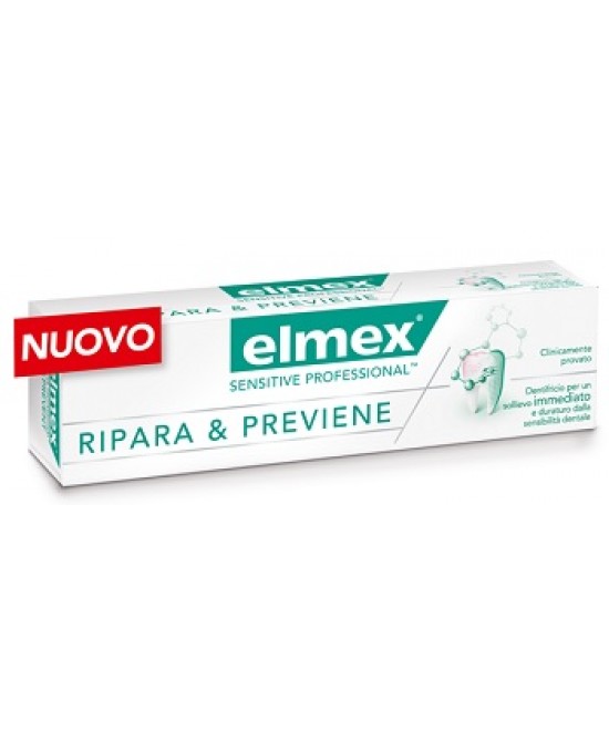 DENTIFRICIO ELMEX SENSITIVE RIPARA & PREVIENE 75 ML - farmasorriso.com