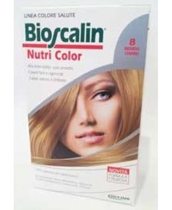 BIOSCALIN NUTRI COLOR 8 BIONDO CHIARO SINCROB 124 ML - farmasorriso.com