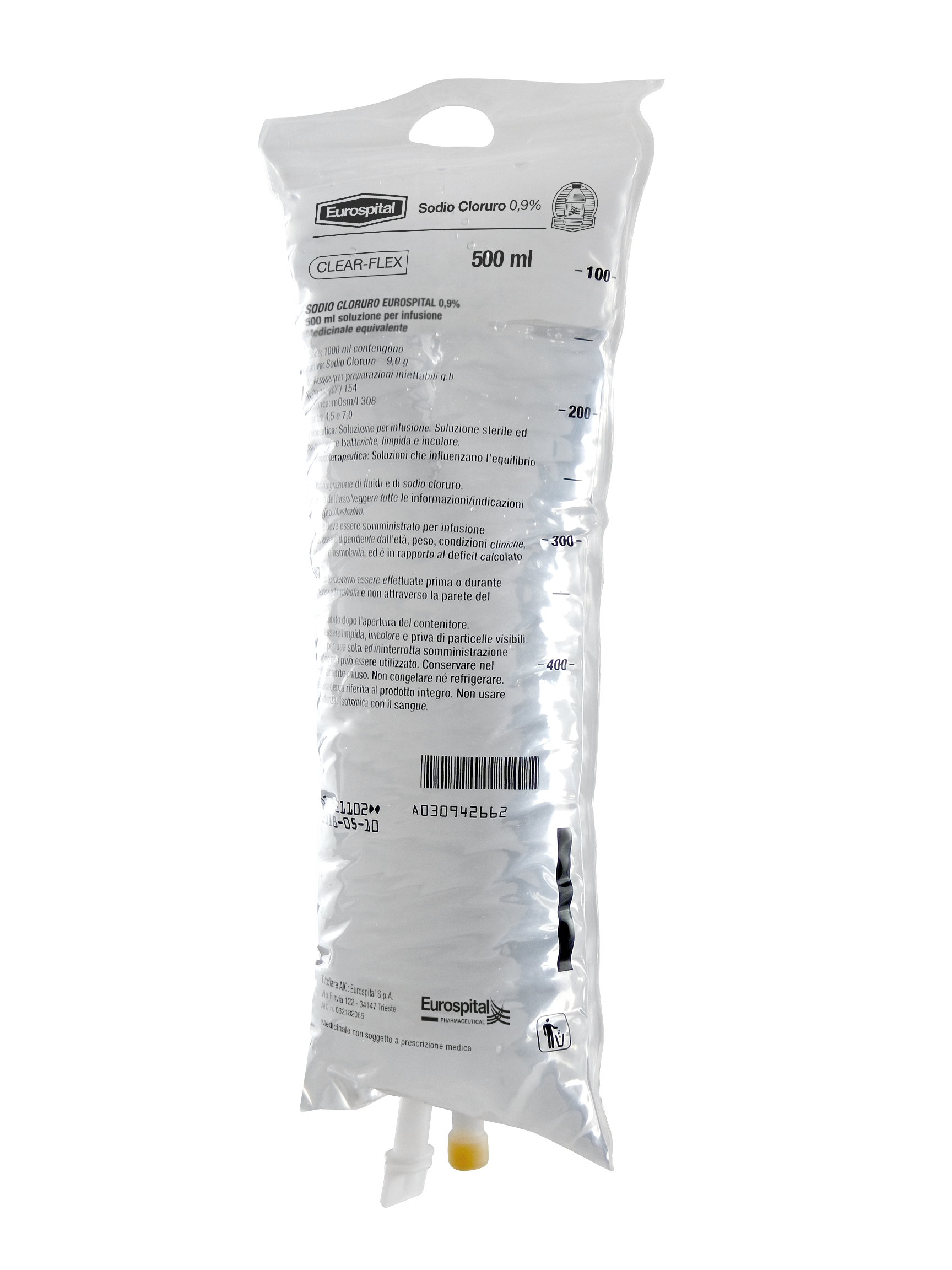SODIO CLORURO EUROS*0,9% 500ML - farmasorriso.com
