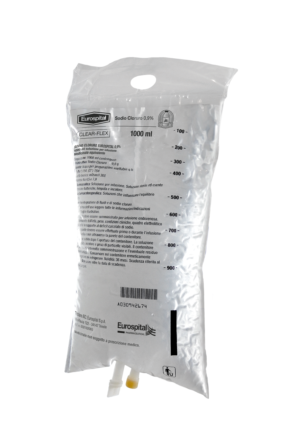 SODIO CLORURO EUROS*0,9%1000ML - farmasorriso.com