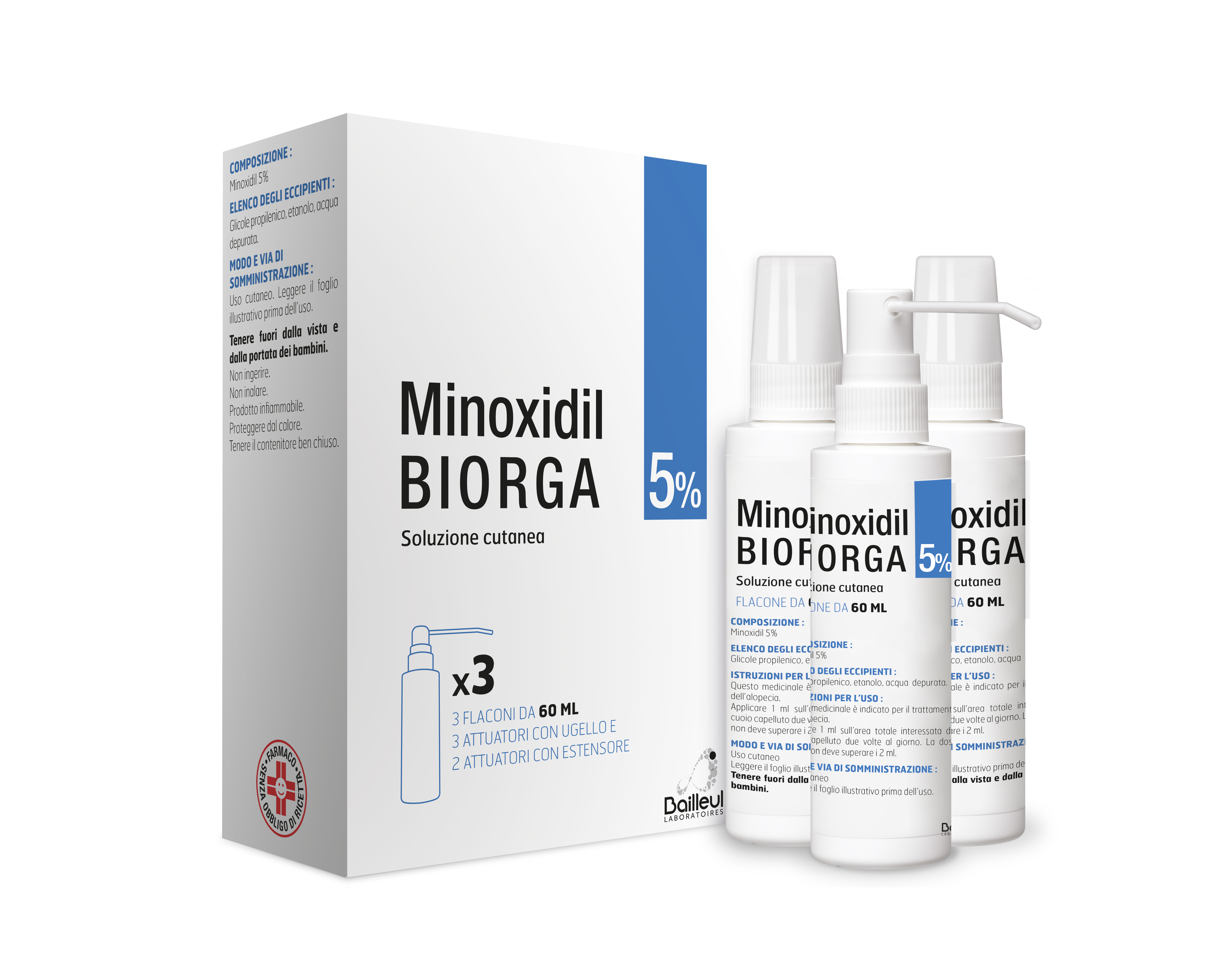 MINOXIDIL BIORGA*SOL CUT 3FL5% - farmasorriso.com