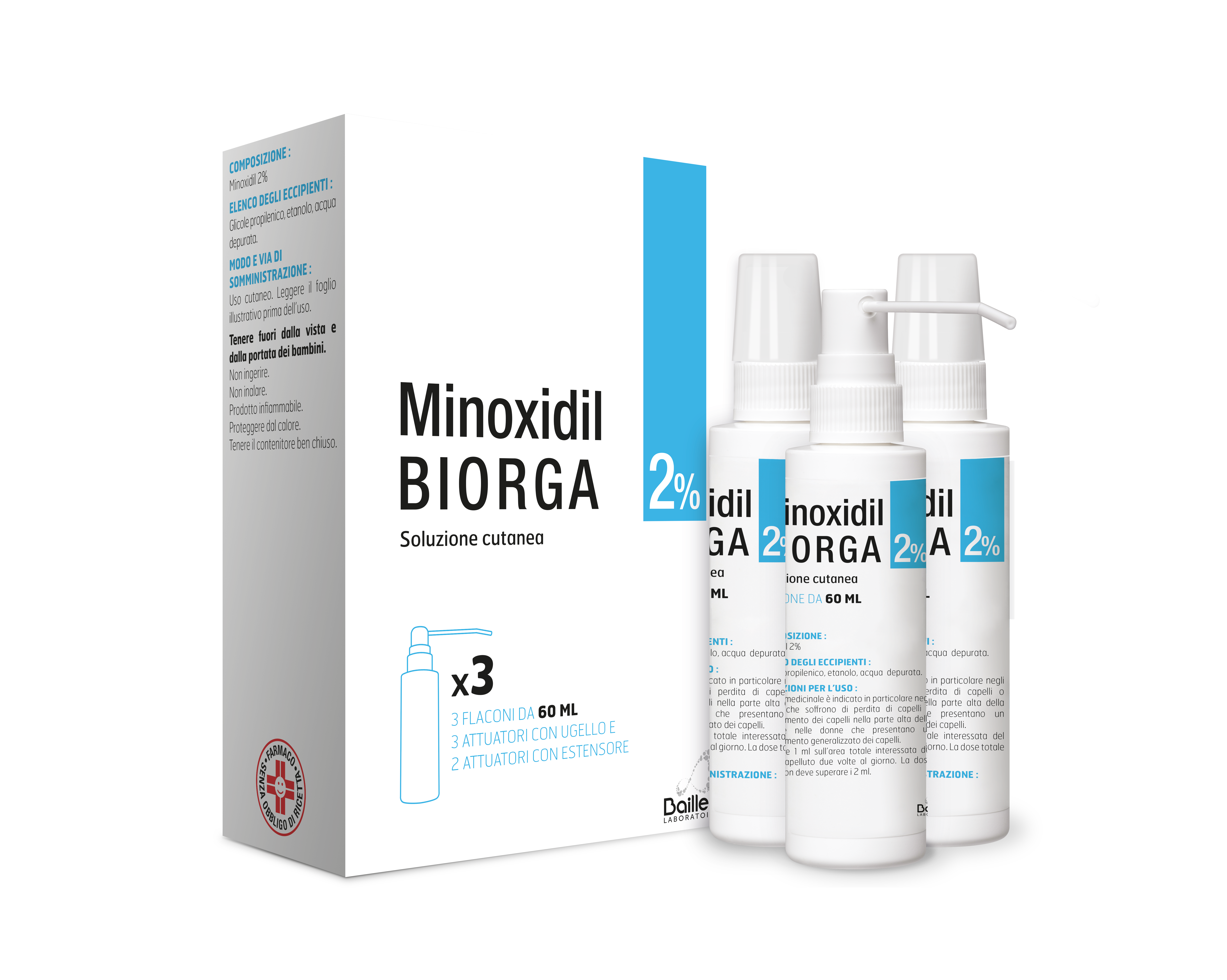 MINOXIDIL BIORGA*SOL CUT 3FL2% - farmasorriso.com