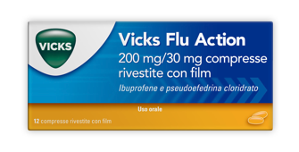 VICKS FLU ACTION*12CPR200+30MG - farmasorriso.com
