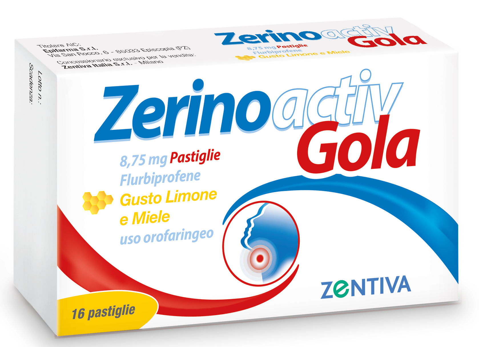 ZERINOACTIV GOLA*16PASTL LIM M - farmasorriso.com