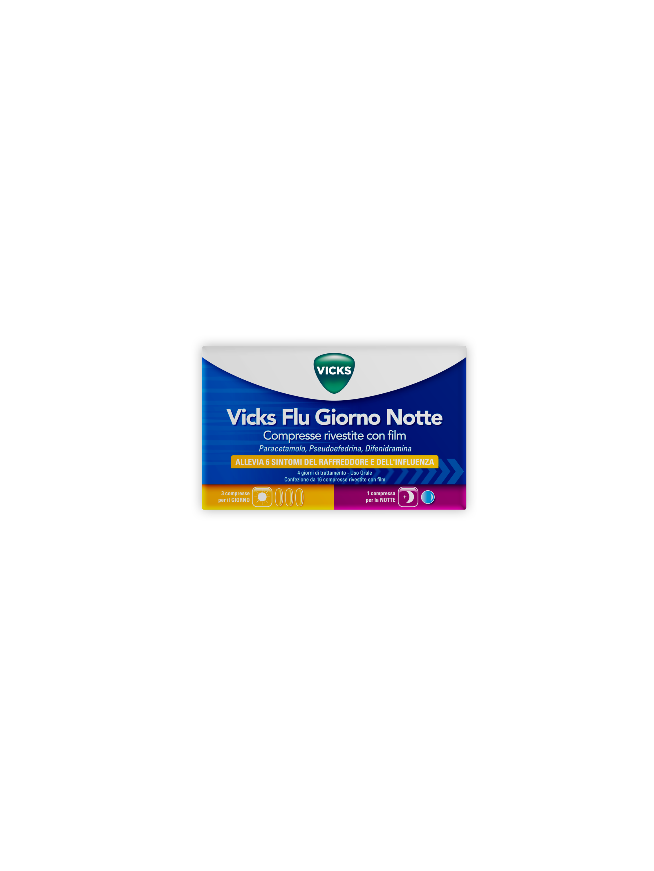 VICKS FLU GIORNO NOTTE*12+4CPR - farmasorriso.com