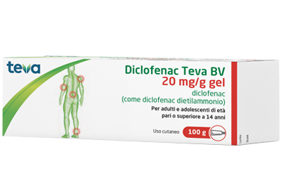 DICLOFENAC TEVA*GEL100G 20MG/G - farmasorriso.com