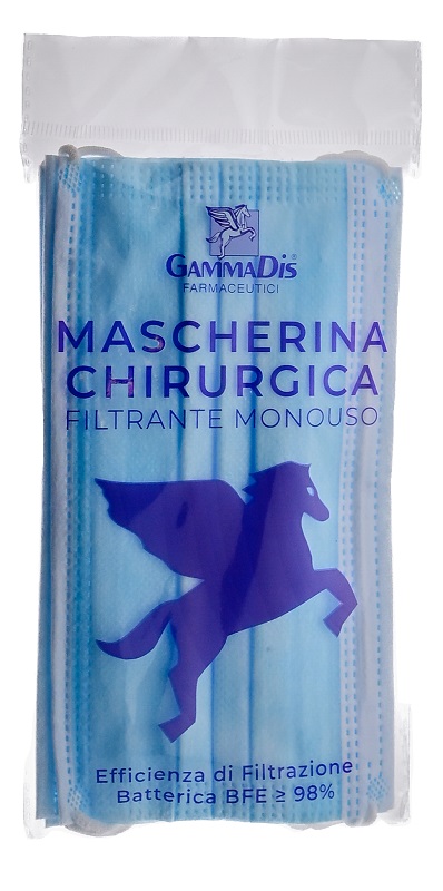 MASCHERINA CHIRURGICA 3 PEZZI GAMMADIS - farmasorriso.com