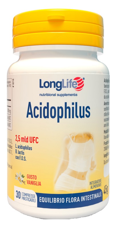 LONGLIFE ACIDOPHILUS 30 COMPRESSE MASTICABILI - farmasorriso.com
