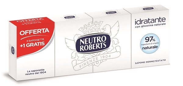 NEUTRO ROBERTS SAPONE SOLIDO 4 PEZZI 100 G - farmasorriso.com