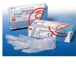 GUANTO IN VINILE SOFT MISURA PICCOLA PER ESPLORAZIONI ESAMINAZIONI TERAPIA E LABORATORIO MASSIMO COMFORT ED ELEVATA SENSIBILITA' TATTILE 100 PEZZI - farmasorriso.com