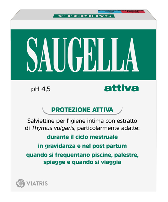 SAUGELLA ATTIVA SALVIETTINE DETERGENTI 10 BUSTINE - farmasorriso.com