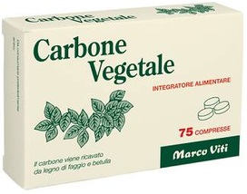 CARBONE VEGETALE 75 COMPRESSE - farmasorriso.com