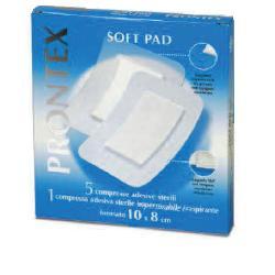 GARZA COMPRESSA PRONTEX SOFT PAD 10X8 CM 6 PEZZI (5 TNT + 1 IMPERMEABILE AQUA PAD) - farmasorriso.com
