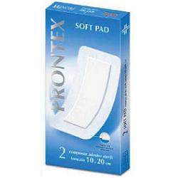 GARZA COMPRESSA PRONTEX SOFT PAD AUTOADESIVA 10X20CM 2 PEZZI - farmasorriso.com