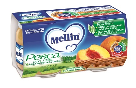 MELLIN OMOGENEIZZATO PESCA MELA 100 G 2 PEZZI - farmasorriso.com