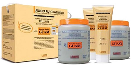 GUAM FANGHI D'ALGA DOPPIA CONVENIENZA CON FANGHI D'ALGA GUAM 2 X 1 KG + CREMA GEL 2 X 250 ML - farmasorriso.com