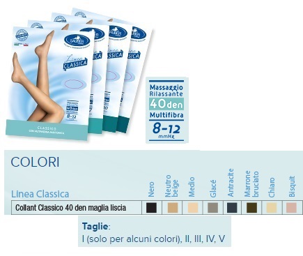SAUBER COLLANT 40 DENARI MAGLIA LISCIA ANTRACITE 3 LINEA CLASSICA - farmasorriso.com