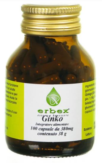 GINKGO BILOBA 100 CAPSULE 380 MG - farmasorriso.com