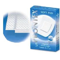 GARZA PRONTEX SOFT PAD COMPRESSA 5X7 CM 5 PEZZI - farmasorriso.com