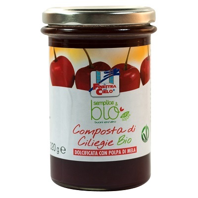 COMPOSTA DI CILIEGIE CON POLPA DI MELA BIO 320 G - farmasorriso.com