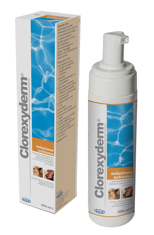CLOREXYDERM SOLUZIONE SCHIUMA 200 ML - farmasorriso.com