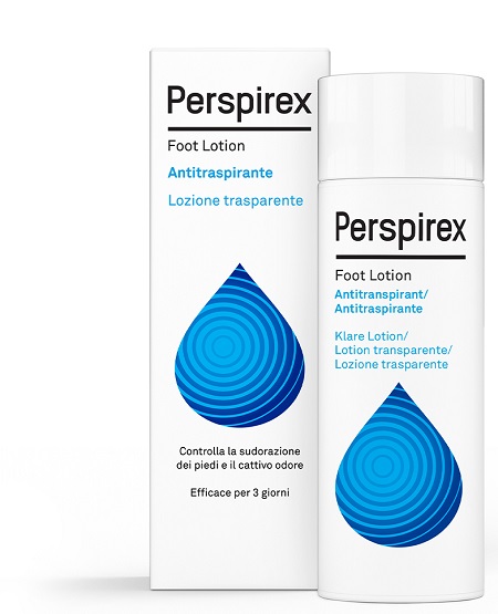 PERSPIREX FOOT LOTION ANTITRASPIRANTE LOZIONE TRASPARENTE SUDORAZIONE E CATTIVO ODORE PIEDI 100 ML - farmasorriso.com