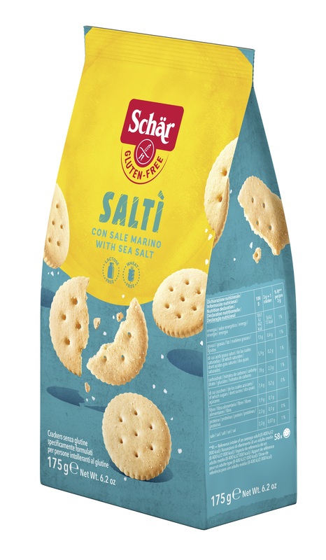 SCHAR SALTI' CRACKER CON SALE MARINO SENZA LATTOSIO 175 G - farmasorriso.com