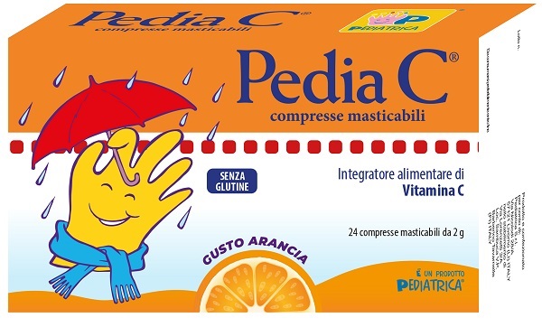 PEDIA C ARANCIA 24 COMPRESSE MASTICABILI - farmasorriso.com