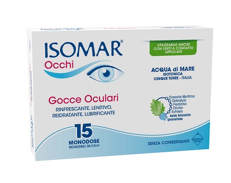 ISOMAR OCCHI GOCCE OCULARI ALL'ACIDO IALURONICO 0,20% 15 FLACONCINI - farmasorriso.com