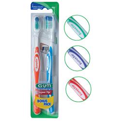 GUM SUPER TIP 463 COMPACT SPAZZOLINO MEDIO BONUS PACK 2 PEZZI - farmasorriso.com