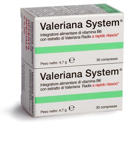 VALERIANA SYSTEM 30 COMPRESSE + 30 COMPRESSE - farmasorriso.com