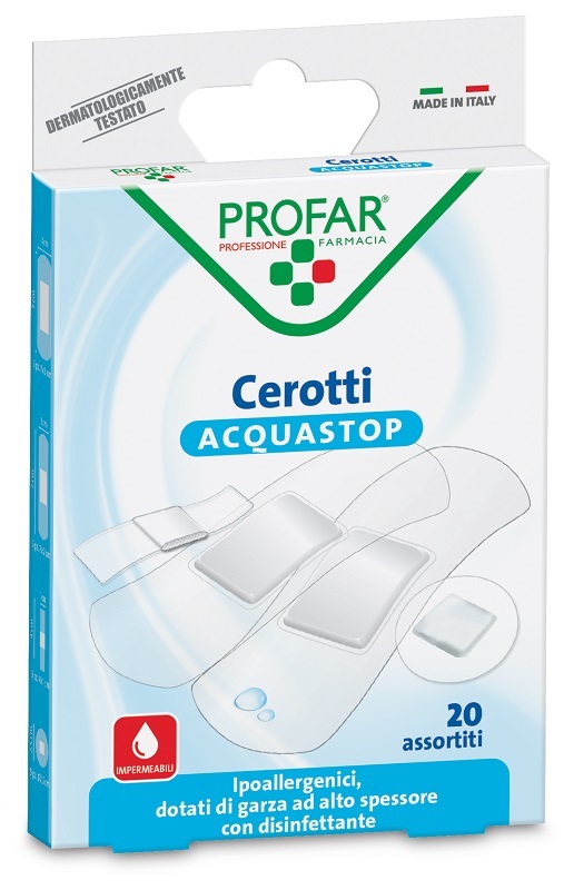 CEROTTO ACQUASTOP ASSORTITI PROFAR 20 PEZZI - farmasorriso.com