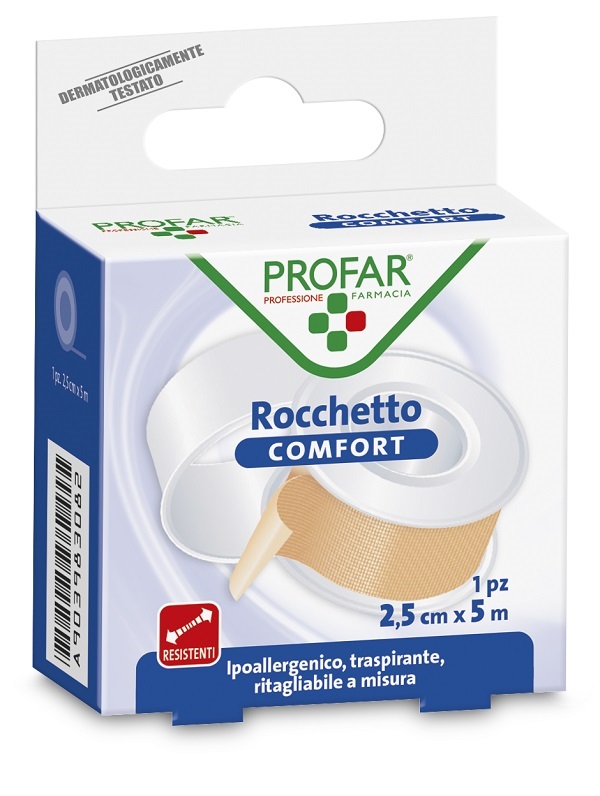 ROCCHETTO IN TELA COMFORT 2,5 CM X 5 M PROFAR - farmasorriso.com