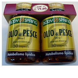 BODY SPRING OLIO DI PESCE OMEGA 3 CONFEZIONE BIPACK 50 CAPSULE X 2 - farmasorriso.com