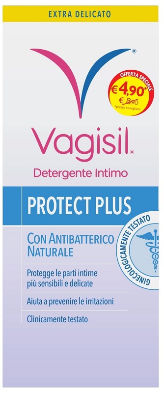 VAGISIL DETERGENTE INTIMO PROTECT PLUS 250 ML - farmasorriso.com
