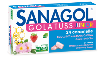 SANAGOL GOLA TUSS JUNIOR FRAGOLA 24 CARAMELLE - farmasorriso.com