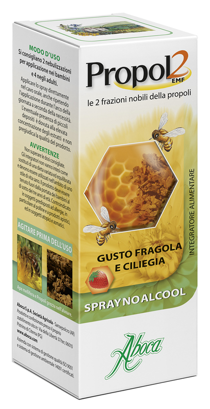 PROPOL2 EMF SPRAY NO ALCOOL FRAGOLA E CILIEGIA 30 ML - farmasorriso.com