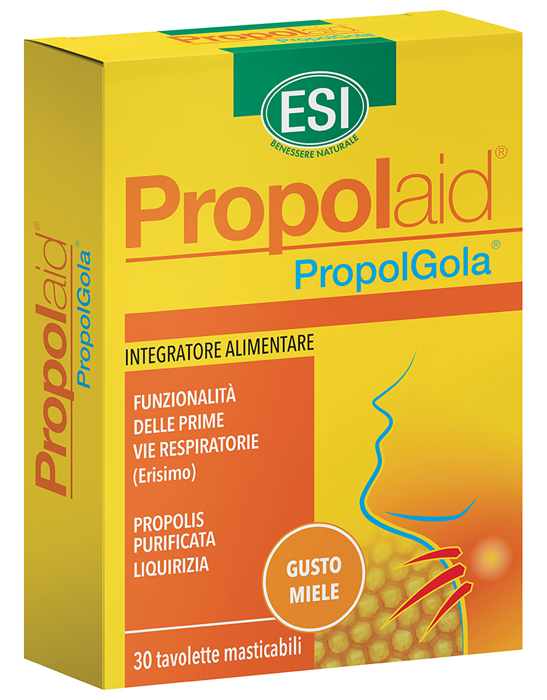 ESI PROPOLAID TAVOLETTE GOLA MIELE 30 TAVOLETTE - farmasorriso.com