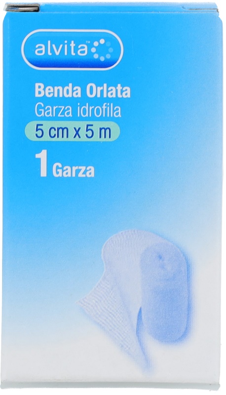 BENDA ORLATA GARZA IDROFILA ALVITA 5X500CM - farmasorriso.com